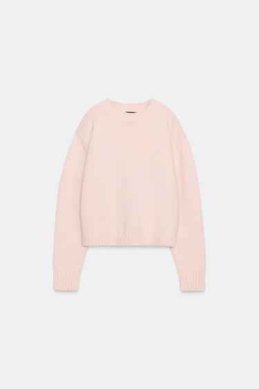 PULL EN MAILLE AVEC DÉTAIL AU DOS - Rose de Zara - Image 3