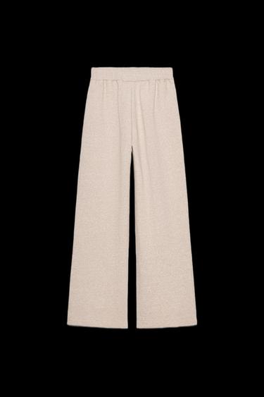 PANTALÓN FELPA WIDE LEG - Beige vigoré de Zara