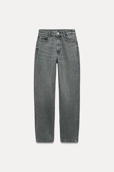 JEANS Z1975 MOM LEG TIRO ALTO - Gris de Zara