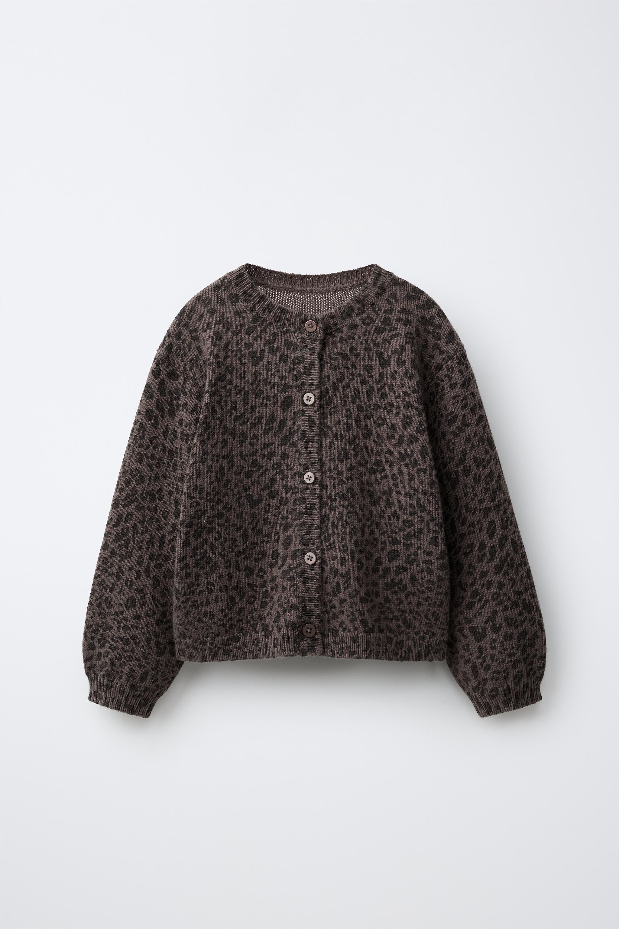 GILET EN MAILLE ANIMAL PRINT