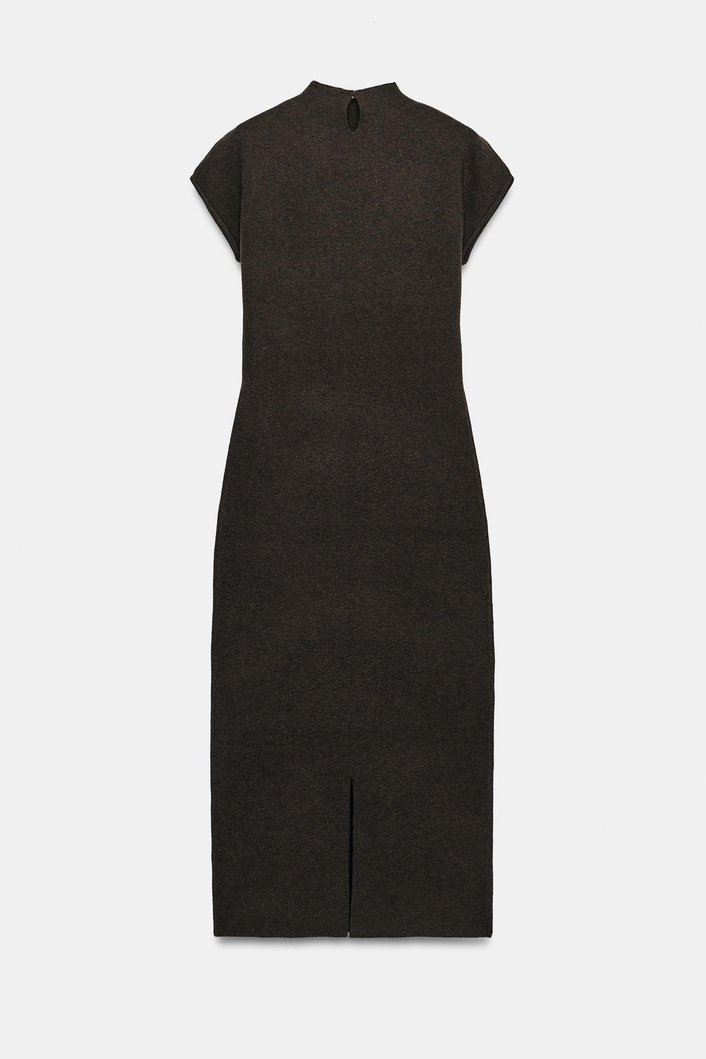 Женское платье Zara Knit Maxi, цвет: Коричневый — фото 9