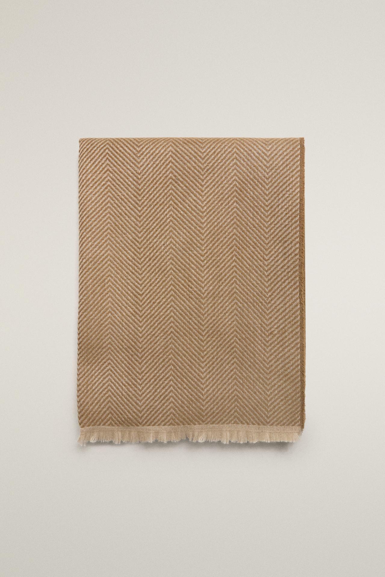 HERRINGBONE BLANKET — Sand