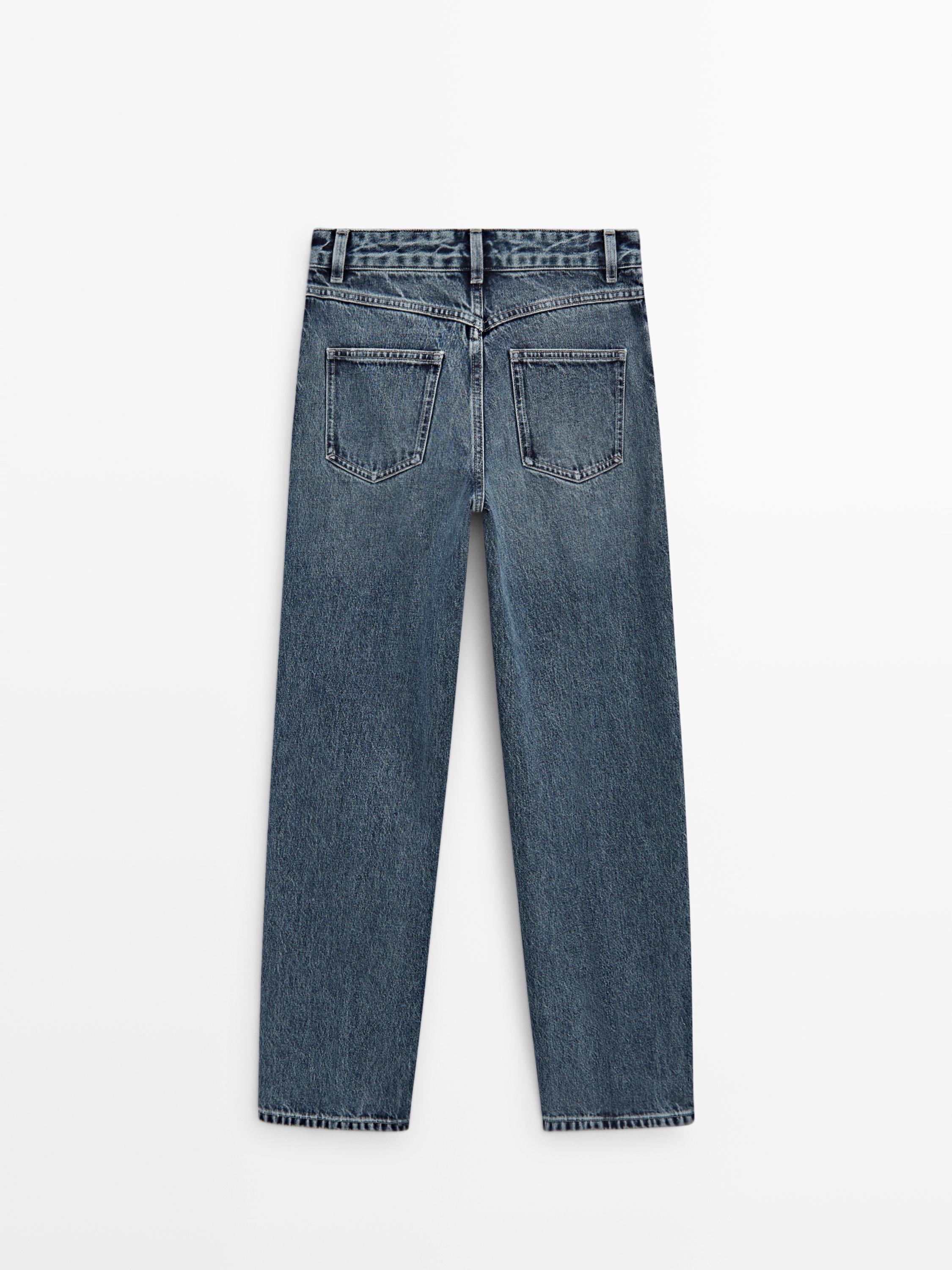 Jean relaxed barrel taille haute