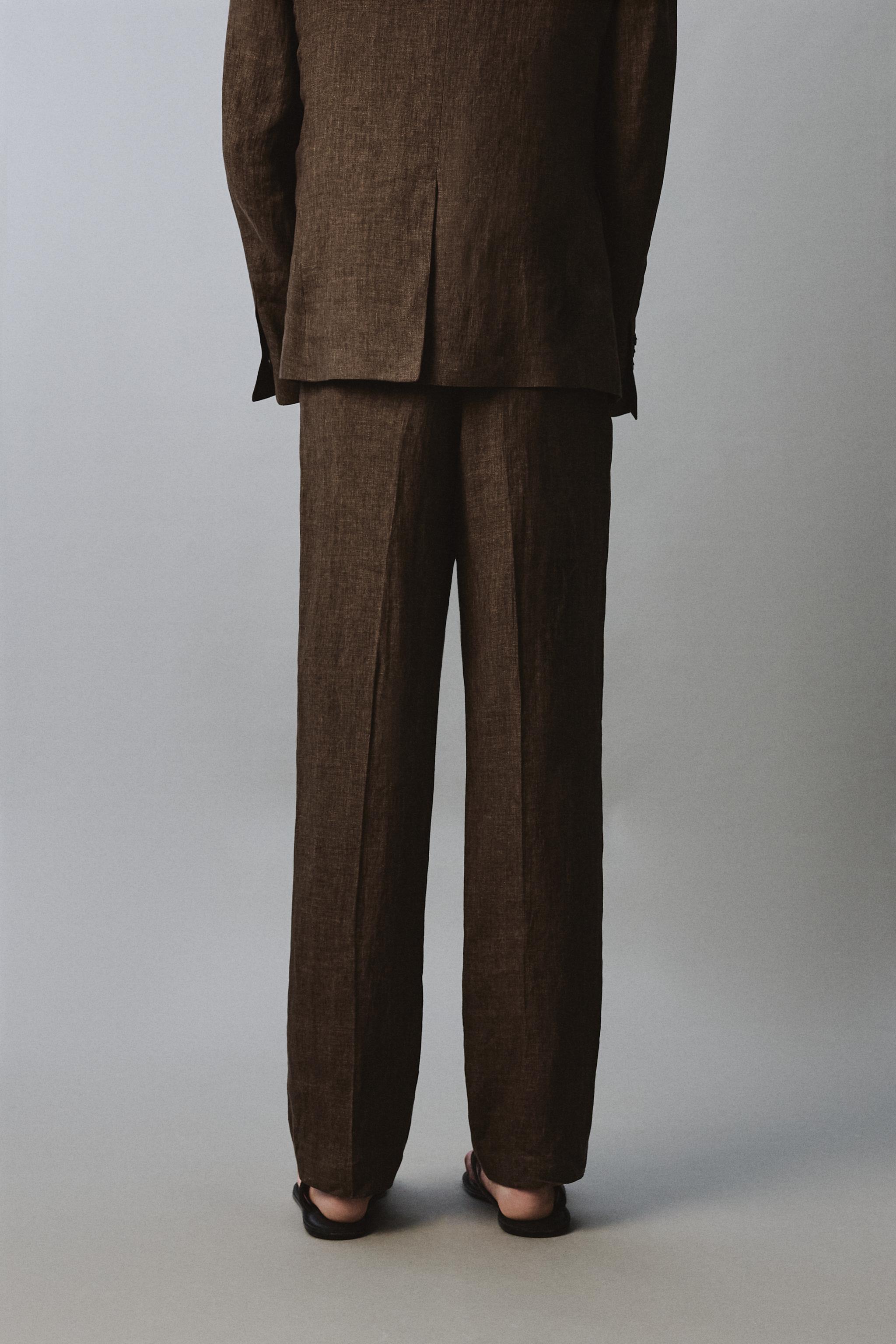 PANTALON DE COSTUME REGULAR FIT 100 % LIN
