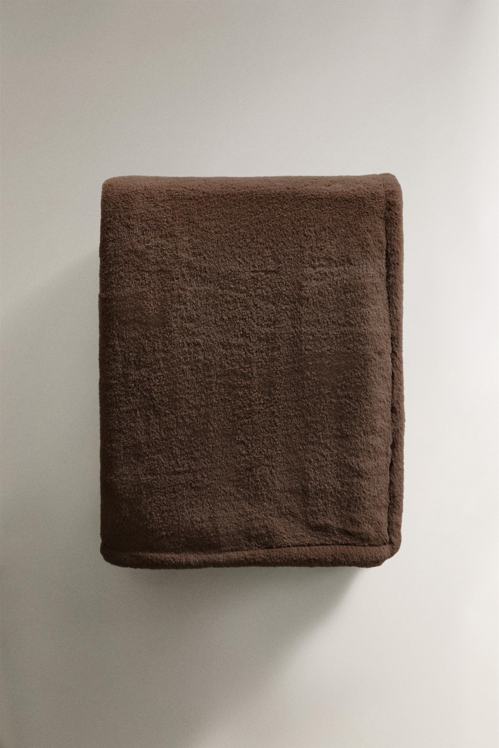 ZARA  フリンジ 付き ブランケット ホワイト ブラウン ザラホーム ザラホーム(zara Home) ブランケット | ZARA 日本