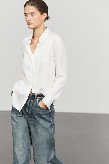 Zara Fluid lyocell shirt - White