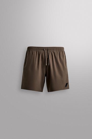 QUẦN SHORT THỂ THAO CƠ BẢN 7" - Màu nâu xám từ Zara
