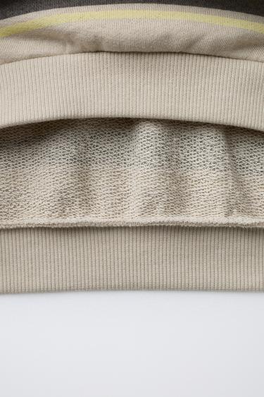 STRIPED SWEATSHIRT - Beige by Zara - Image 3