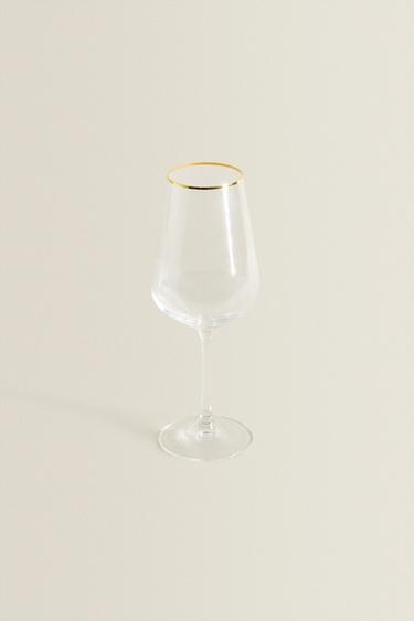BOHEMIA CRYSTAL GLASS WITH GOLD RIM - Gold by Zara - Image 3