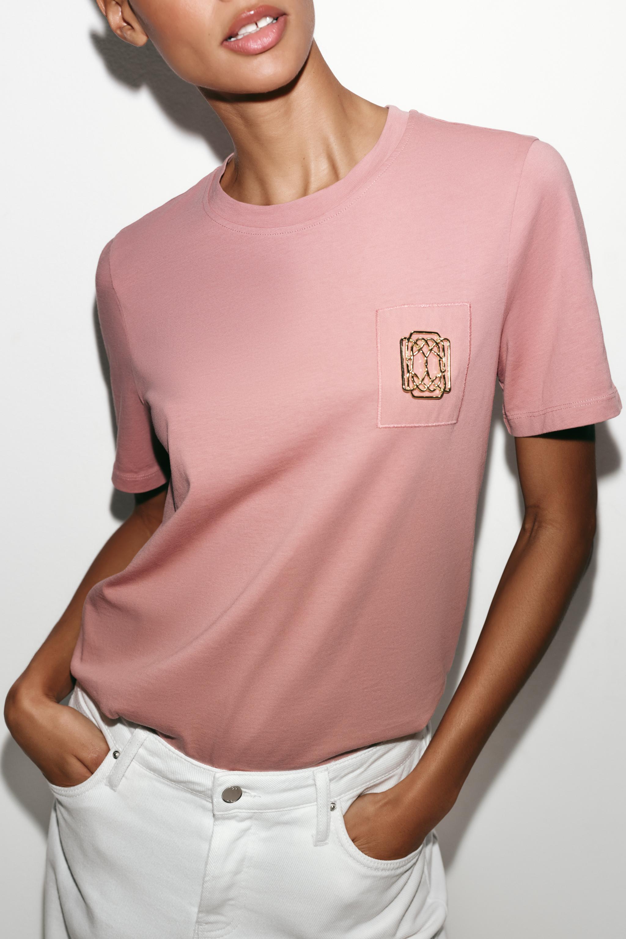 SOLUK EFEKTLİ İŞLEMELİ T-SHIRT - Görsel 3