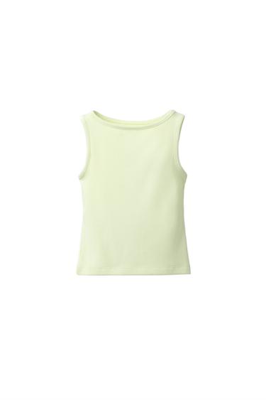TOP UNI AVEC MODAL - Citron vert de Zara - Image 1