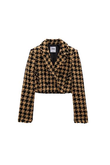 TEXTURED CROPPED BLAZER