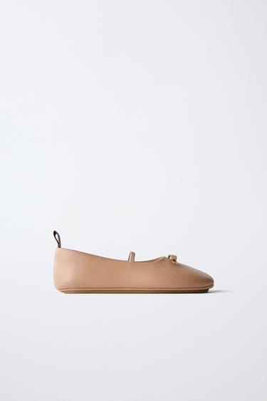 BALLERINES EN CUIR ÉDITION LIMITÉE - Rose de Zara