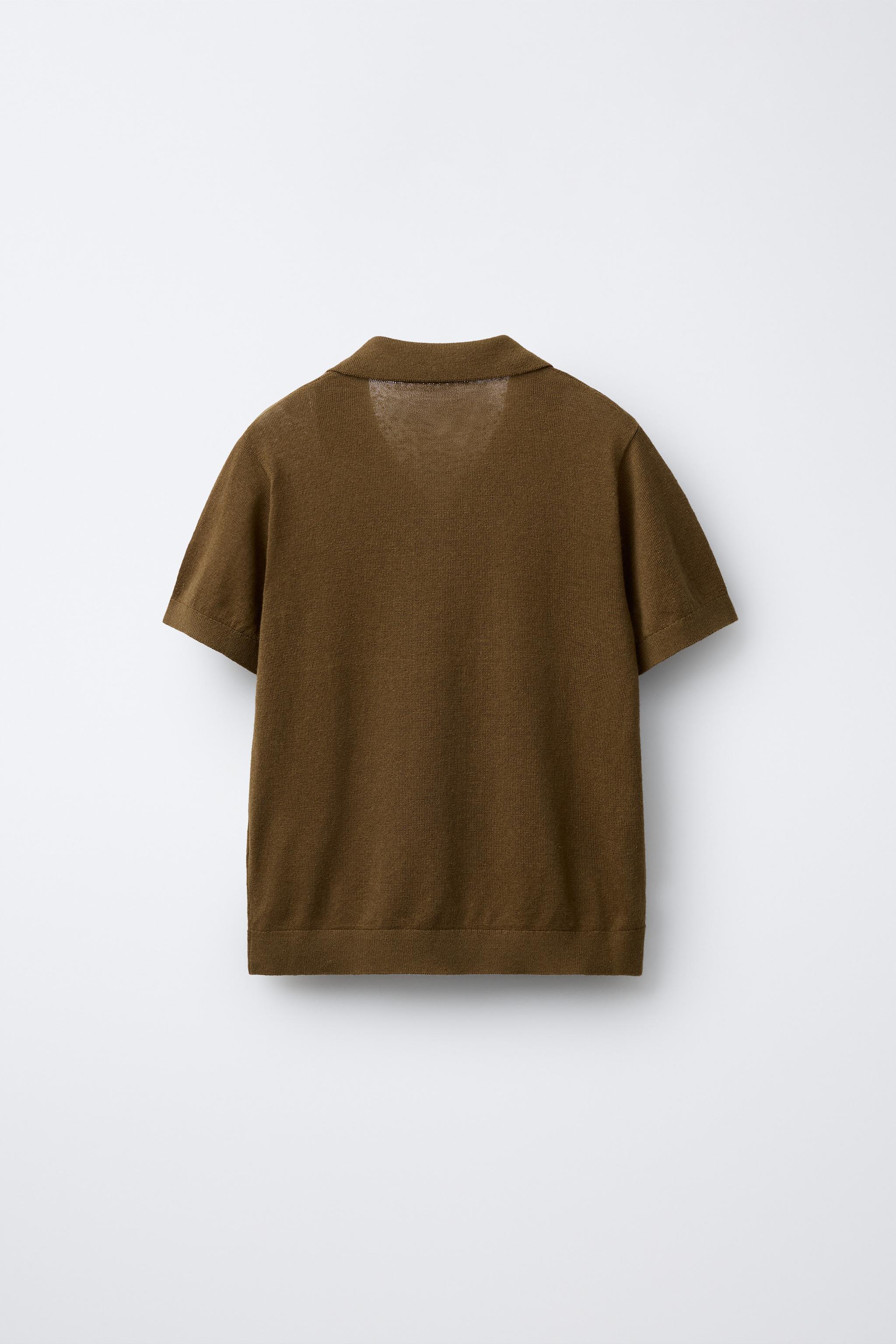 LINEN AND COTTON POLO SHIRT