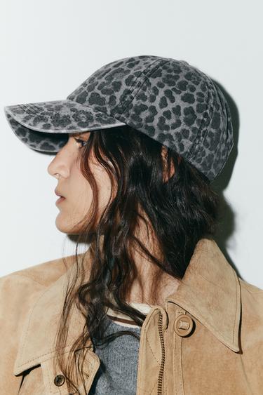 ANIMAL PRINT TWILL CAP - Grey by Zara - Image 0