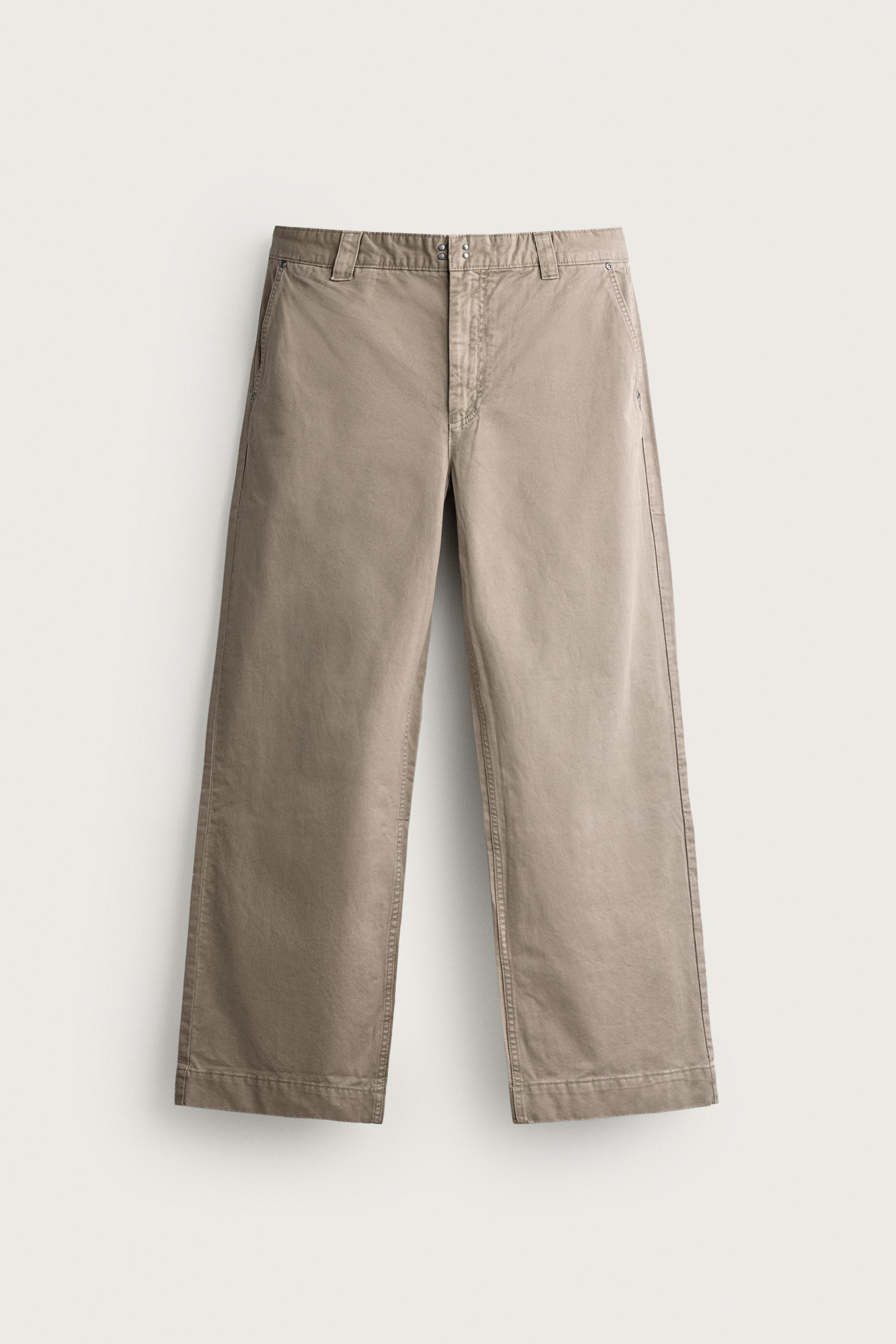 WASHED RELAXED FIT CHINO PANTS - thumbnail 6