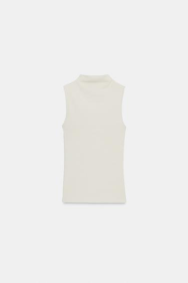 SLEEVELESS TOP - Stone by Zara