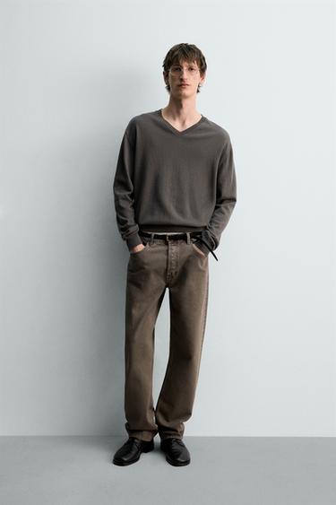 LIGHTWEIGHT COTTON/LINEN JUMPER LIMITED EDITION - Grey by Zara