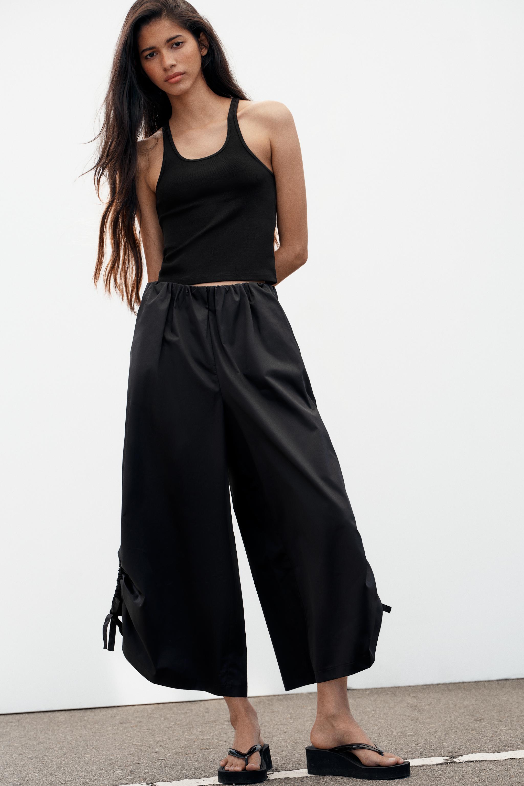 ADJUSTABLE HEM CULOTTE PANTS