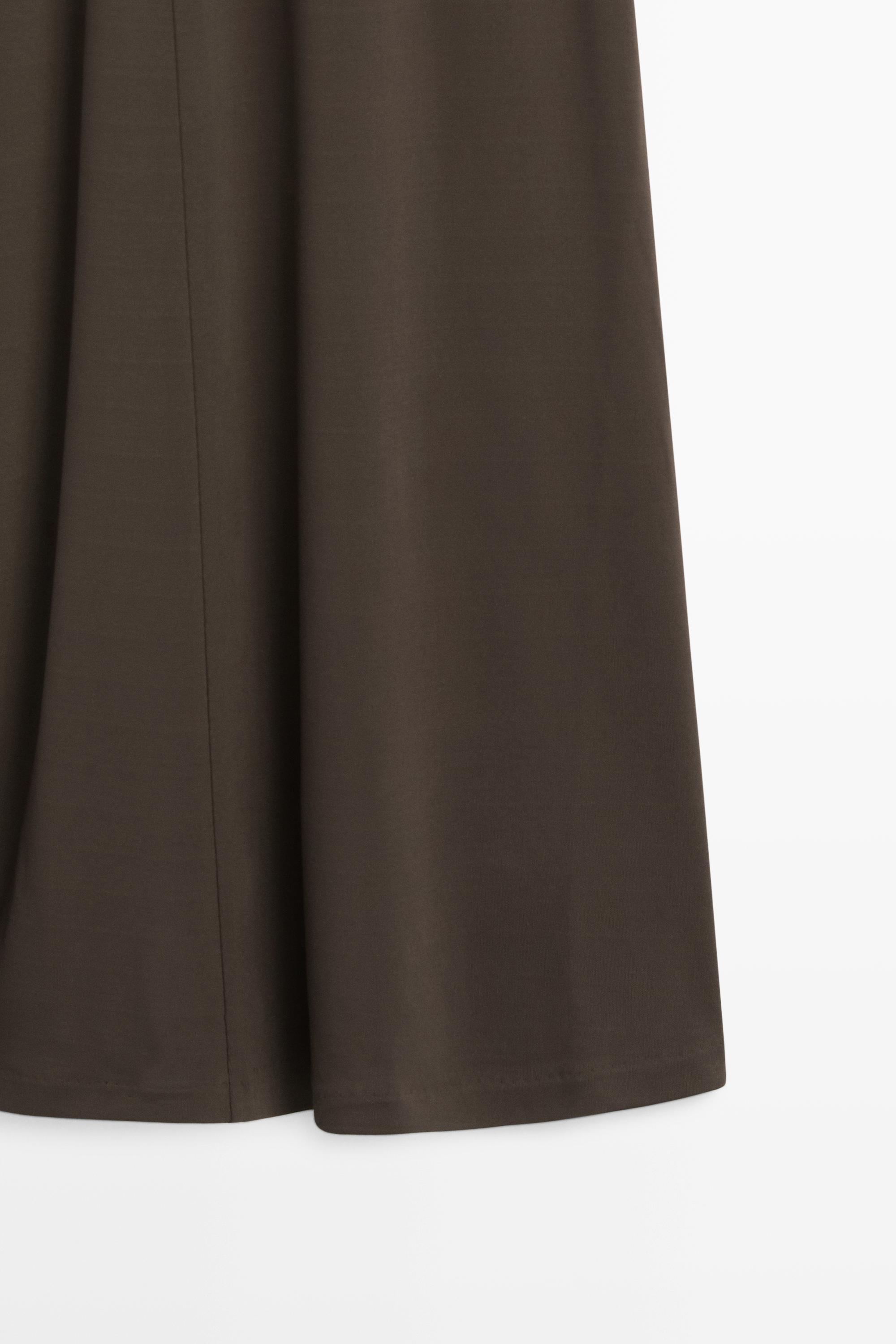 Midi dress with central seam detail