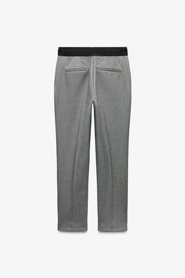 SOFT CROPPED TROUSERS - Pearl grey by Zara