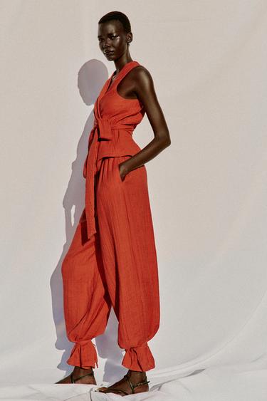 PANTALON BOUFFANT - Orange brûlé de Zara - Image 2