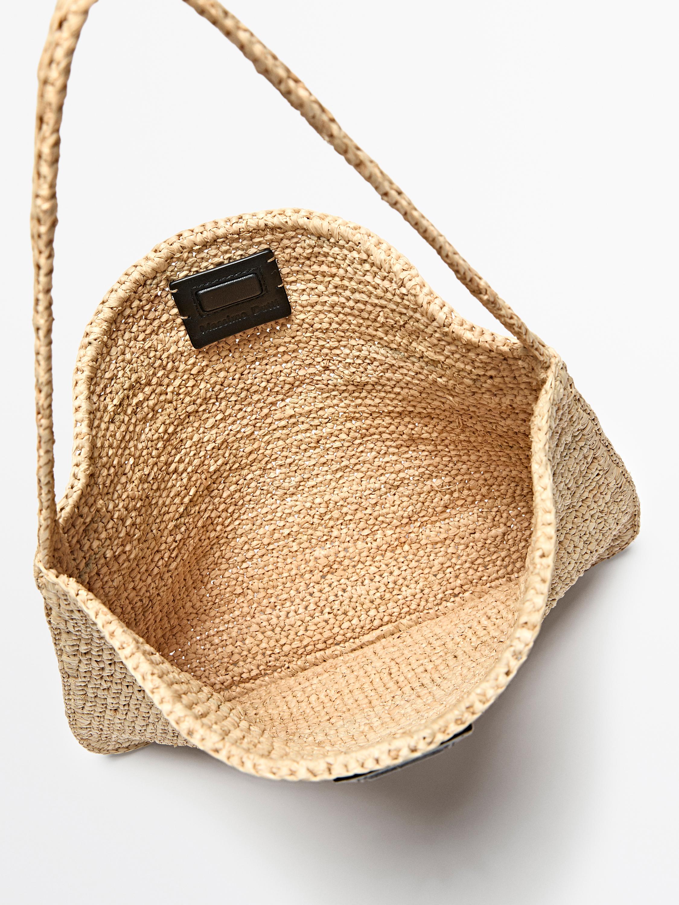 Petit sac épaule en raphia