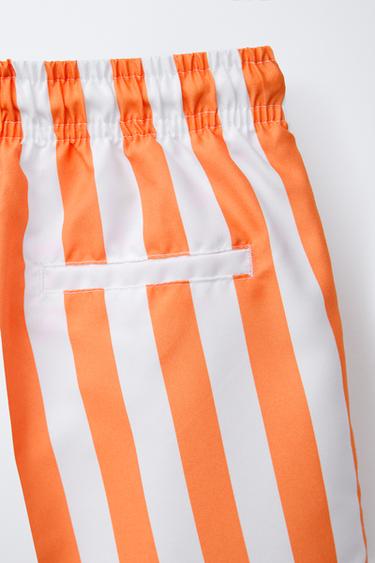 6-14 ANS / SHORT DE BAIN À RAYURES - Orange de Zara - Image 3