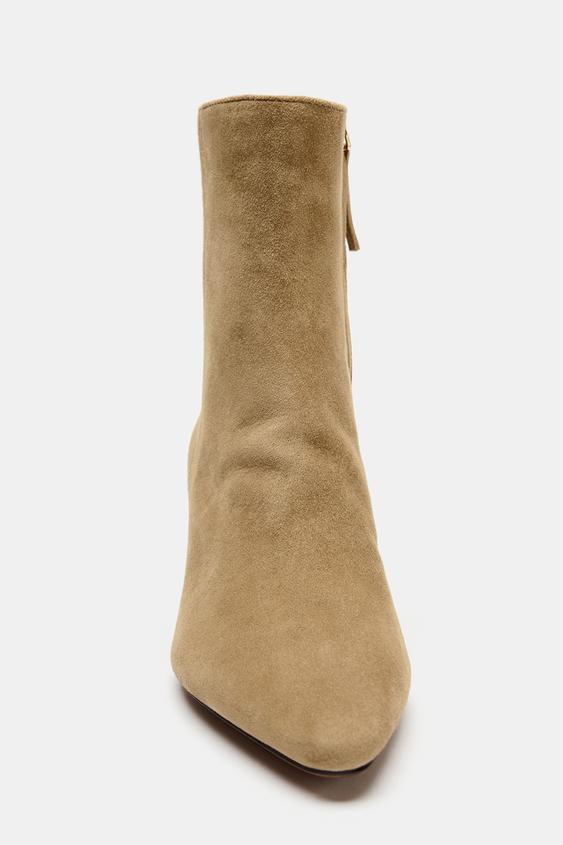 BOTTINES TALONS DAIM - Gris taupe de Zara - Image 5