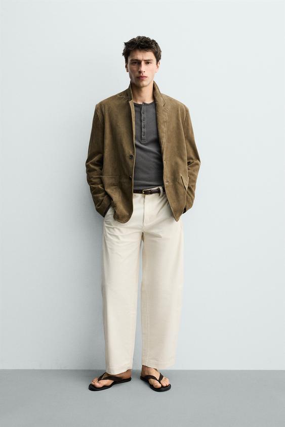 RELAXED FIT SUEDE LEATHER BLAZER from Zara - $269