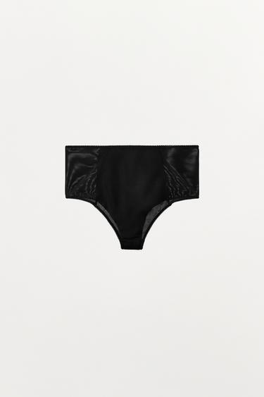 CULOTTE HAUTE COMBINÉE POINTELLE - Noir de Zara - Image 5