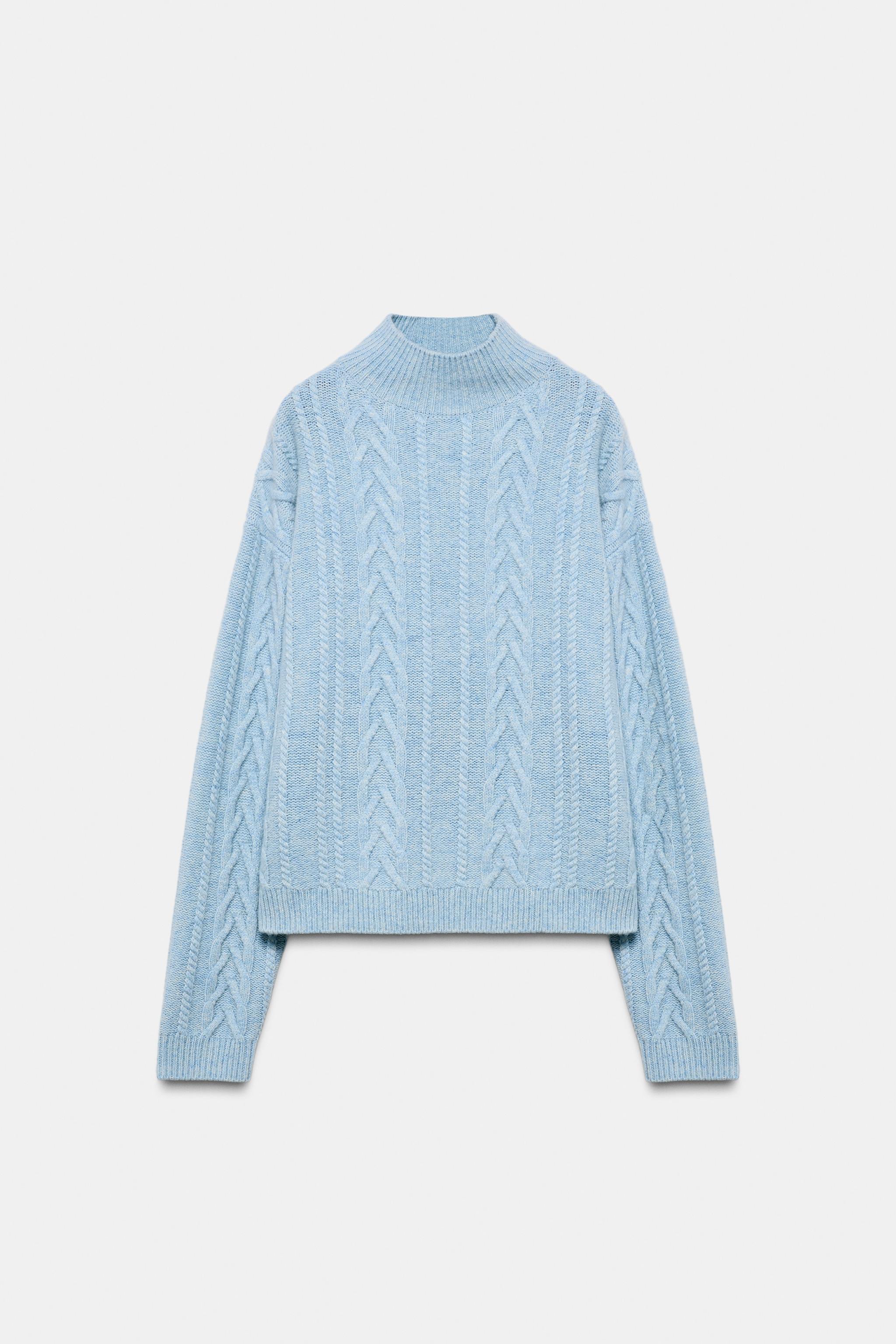 JUMPER AND SHORTS SET 80% WOOL CABLE KNIT SKI COLLECTION | ZARA