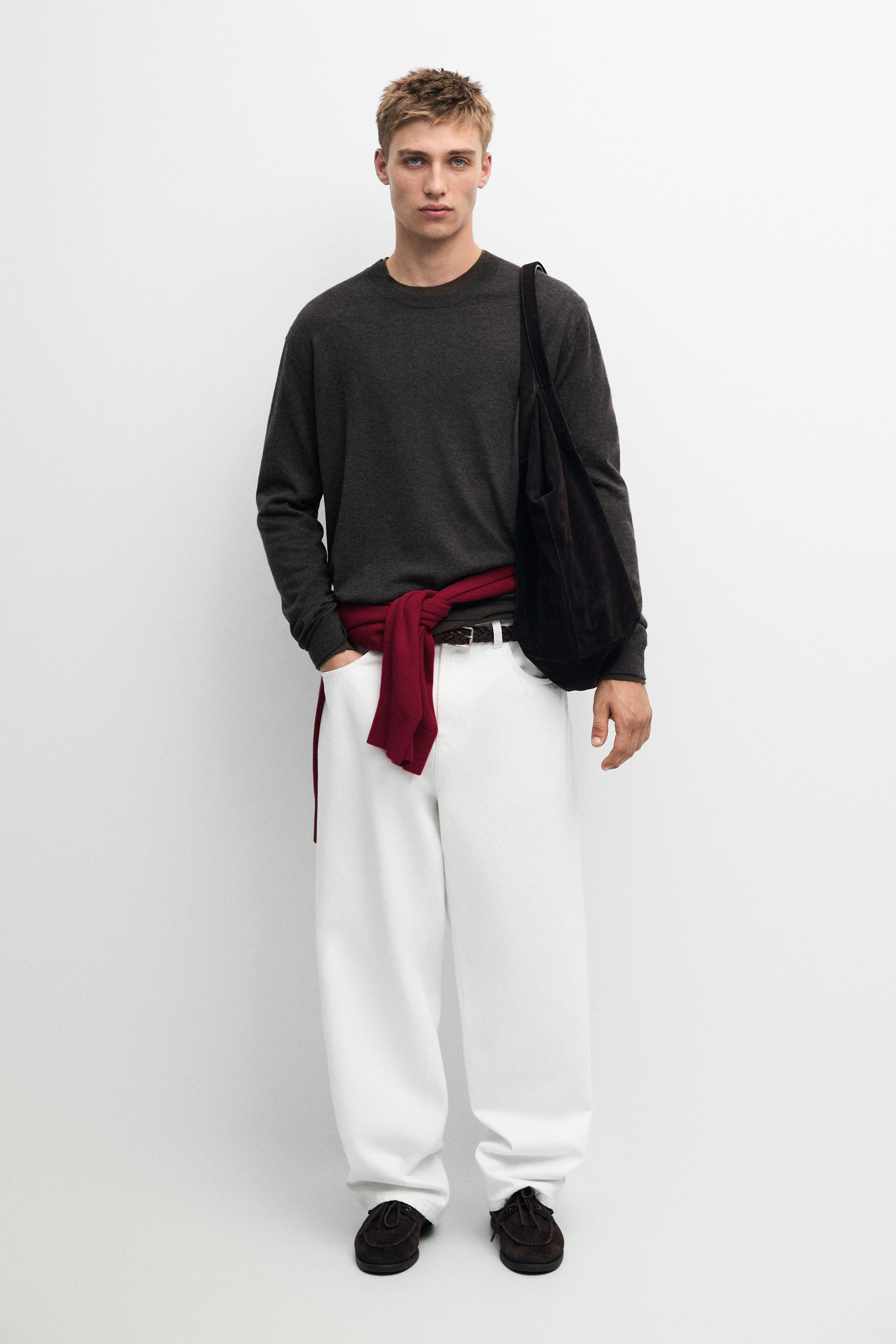 100% cashmere crew neck sweater