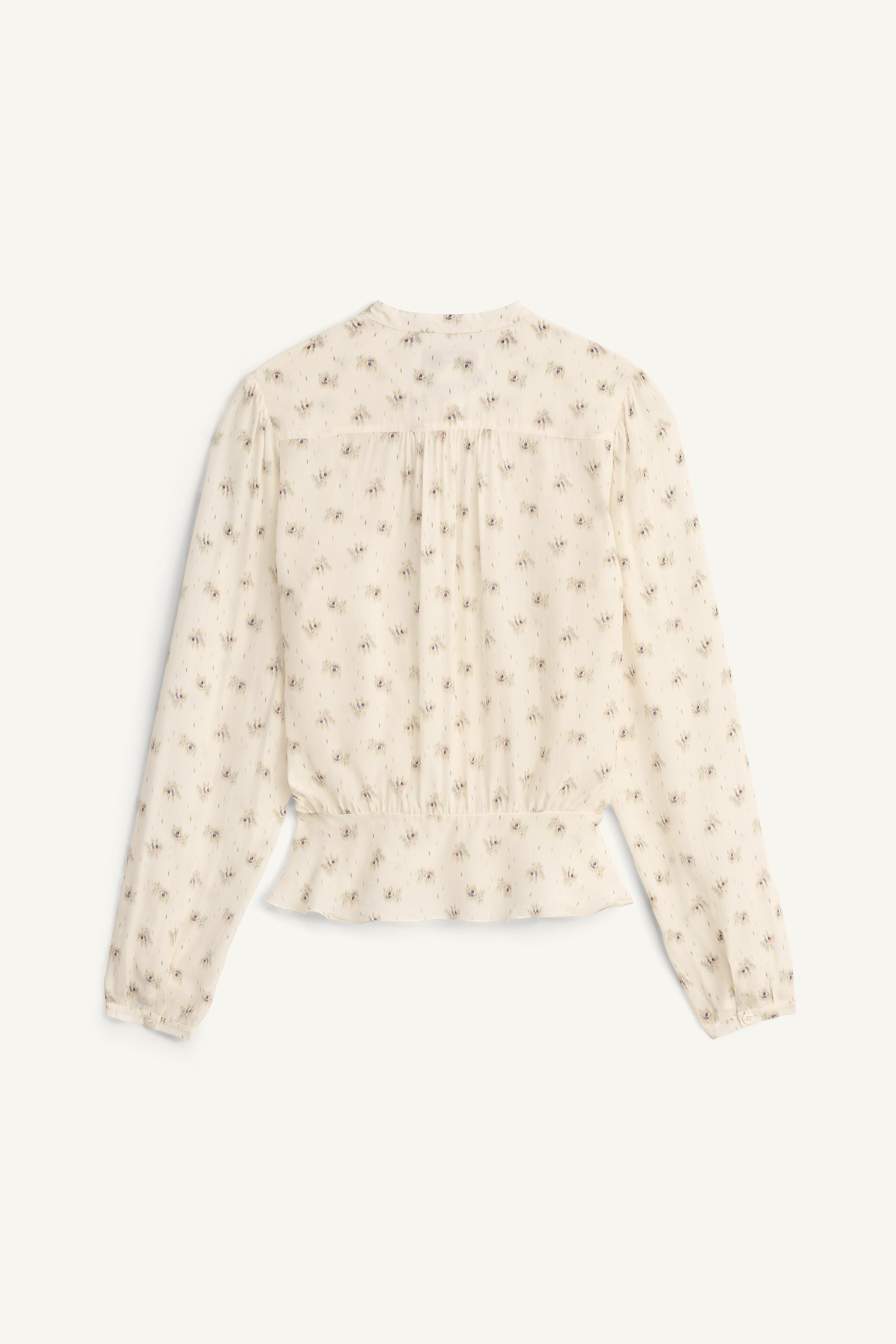 LIMITED EDITION PRINTED BLOUSE WITH TIES