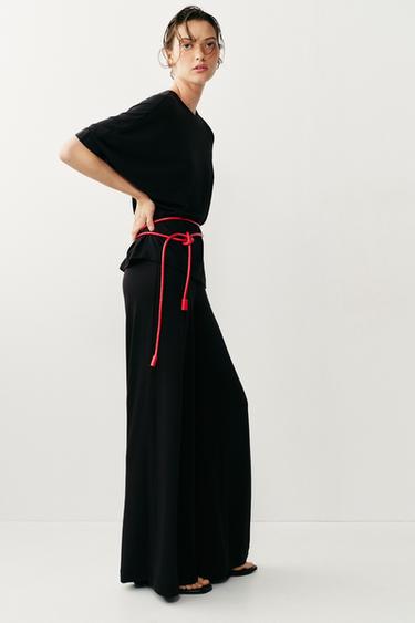 FLOWING PALAZZO TROUSERS - Black by Zara - Image 2