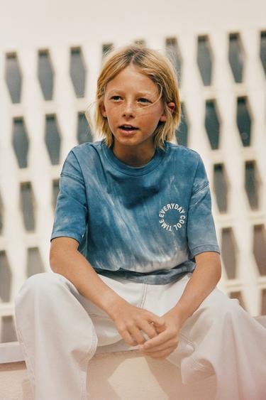 TIE-DYE PRINT T-SHIRT - Blue by Zara