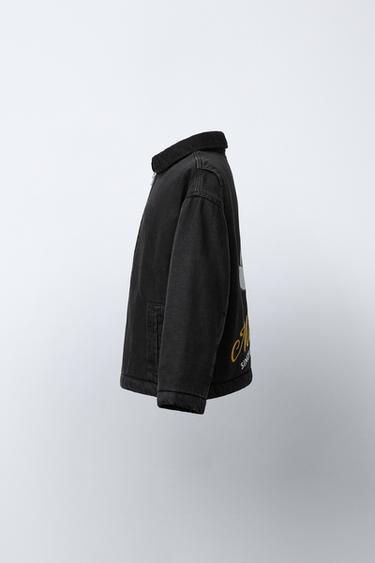 VESTE EN JEAN MATELASSÉE MICKEY MOUSE © DISNEY - Noir de Zara - Image 2