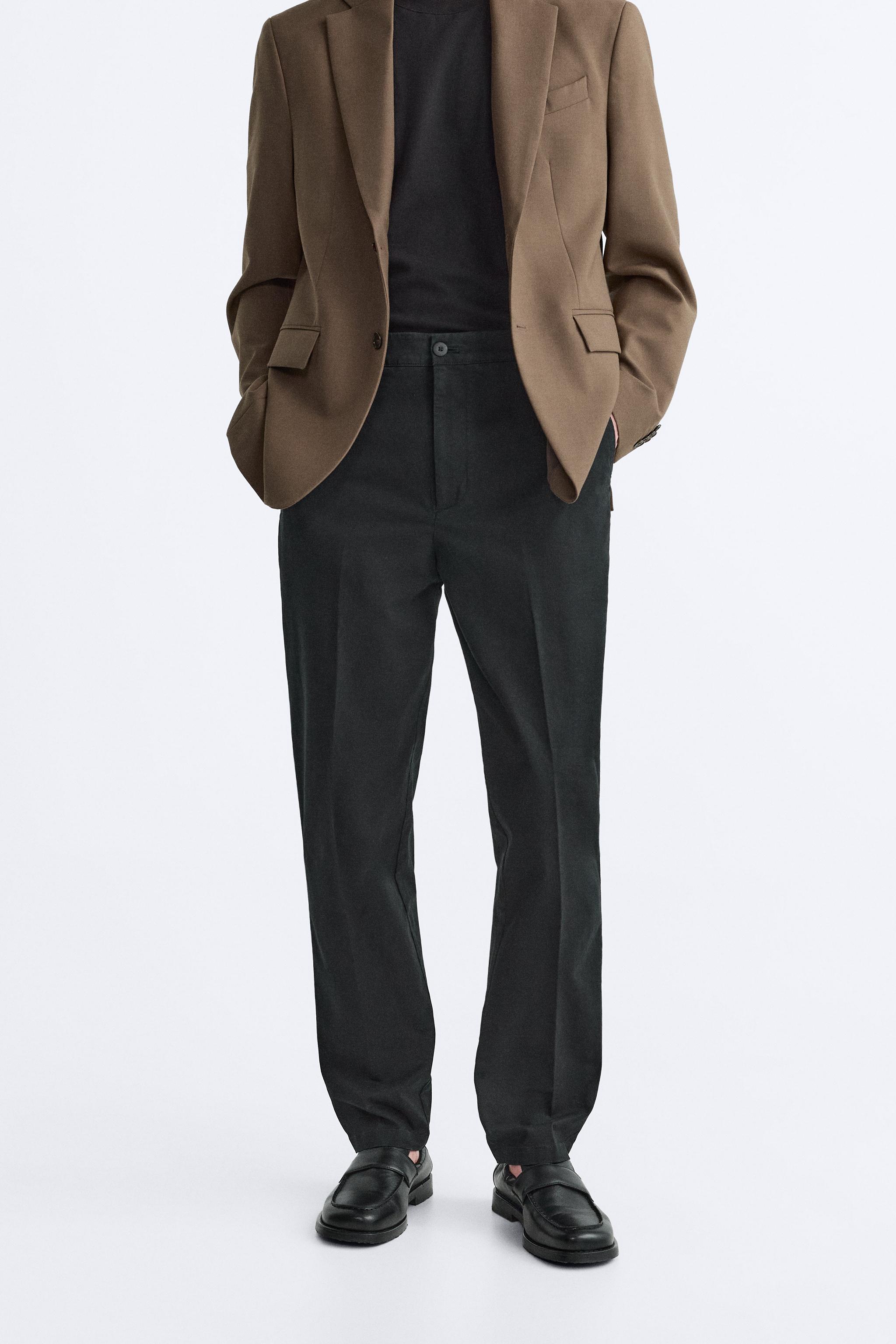 zara black chinos