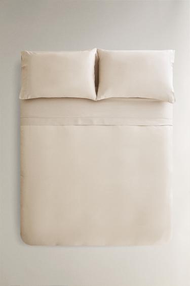 SATEEN DUVET COVER (300 THREAD COUNT) - Beige by Zara - Image 0