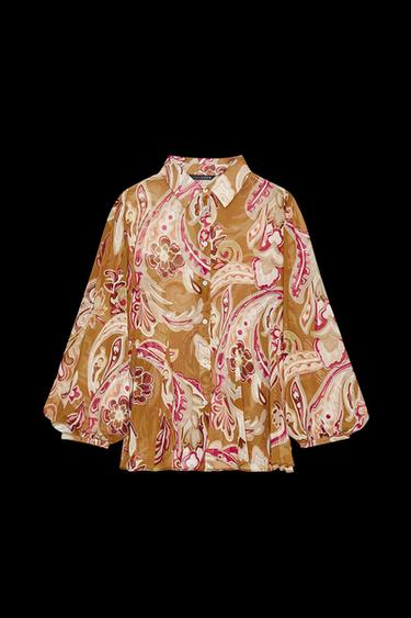 PRINTED SEMI-SHEER SHIRT - Multicoloured by Zara - Image 0