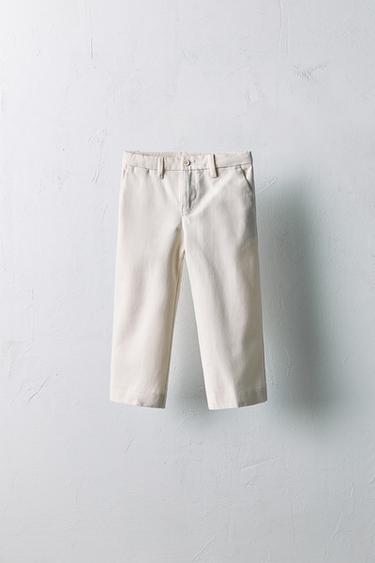 2-5 YEARS/ LIMITED EDITION TWILL TROUSERS - Oyster-white by Zara