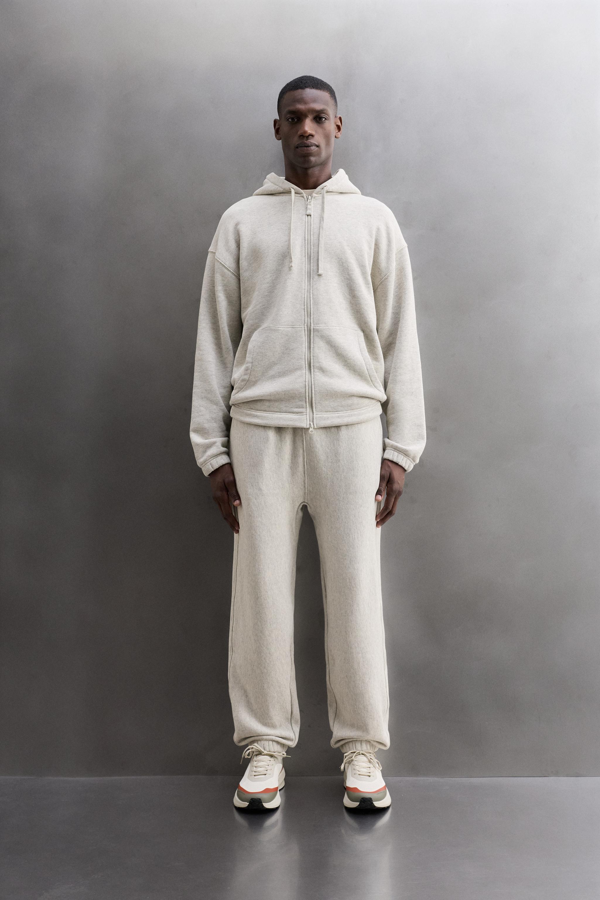 Мужские худи Zara COTTON ZIP-UP