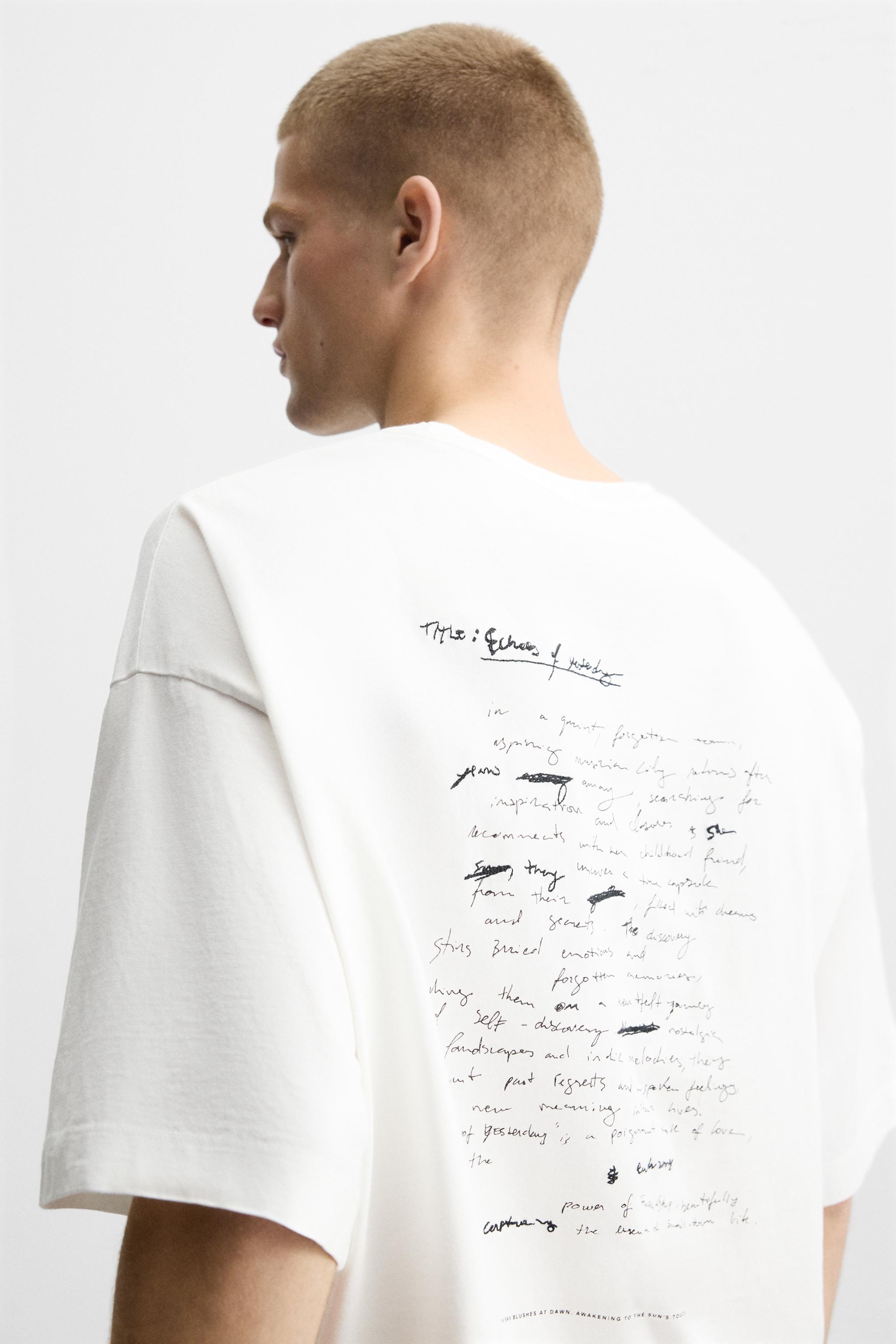 ★ドイツ発*ZARA*新作*SLOGAN 刺繍プリントTシャツ/WHITE★ EMBROIDERED PRINT SLOGAN T-SHIRT - White | ZARA Türkiye / Turkey