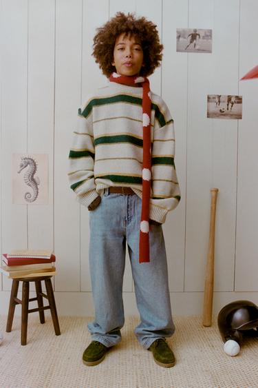 KOŽENÉ MOKASÍNY - Zelená khaki od Zara