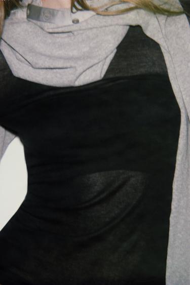 SUPIMA® LONG SLEEVE T-SHIRT - Black by Zara - Image 3