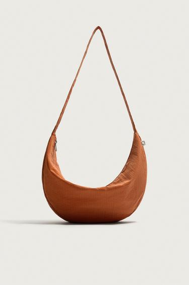 FABRIC SHOULDER BAG - Orange by Zara