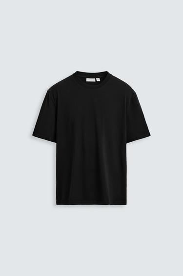 CAMISETA SLIM FIT MEDIUM WEIGHT - Preto da Zara