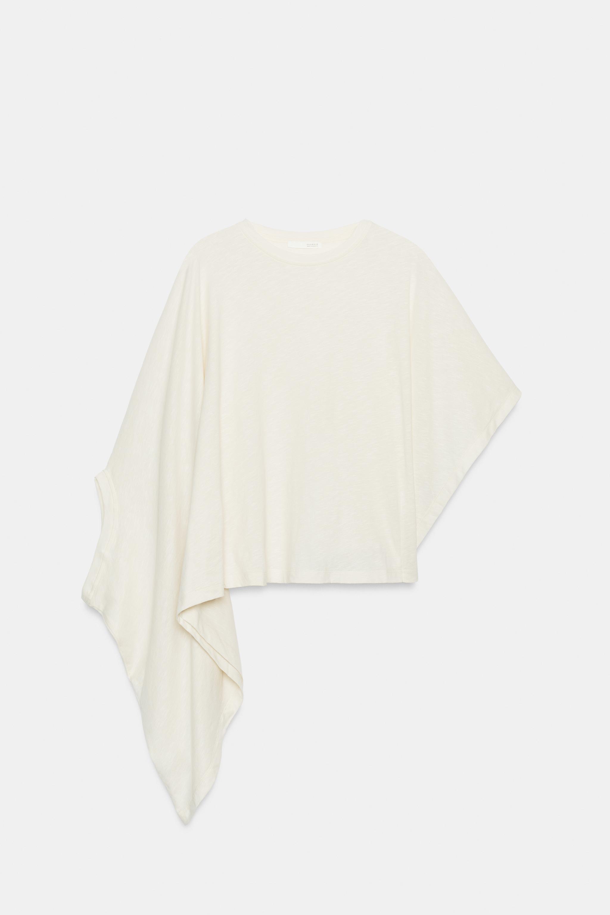 T-SHIRT CAPE ASYMÉTRIQUE