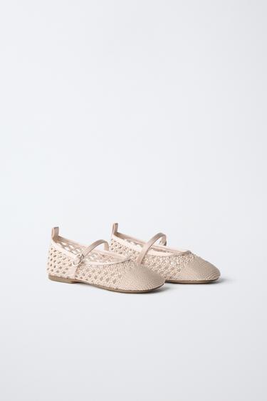 BALLERINES EFFET CROCHET - Rose de Zara - Image 1