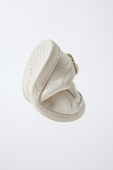 LEATHER STRAP BAREFOOT SNEAKERS - White by Zara - Image 5